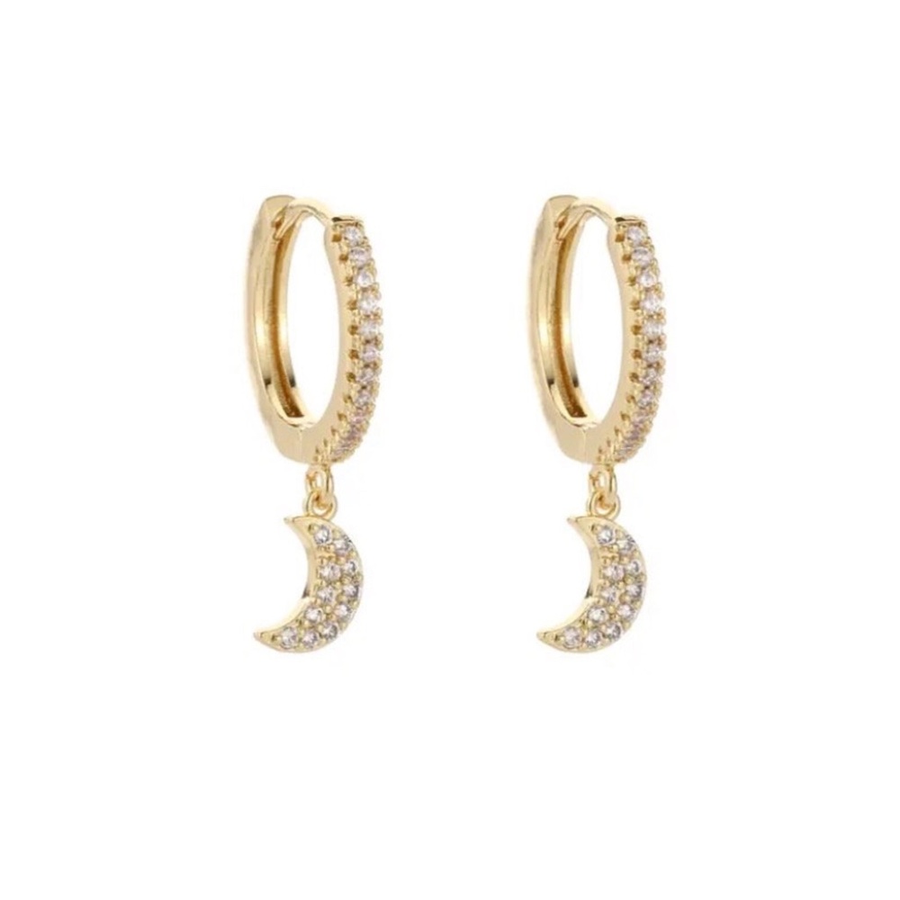 18K Diamond Half Moon